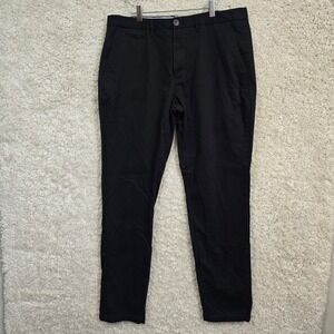 Perk Feel Good Chinos Men's 36x32 Black Slim Fit Stretch‎ Cotton Casual Pants